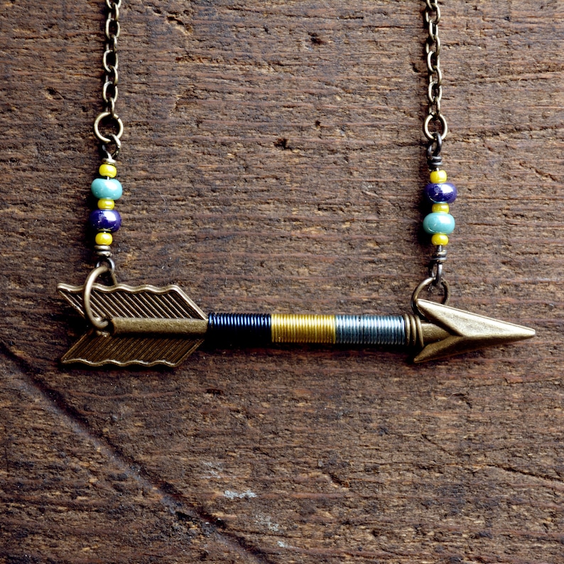 Arrow Necklace, Arrow Jewelry, Archery Necklace, Archery Jewelry, Arrow