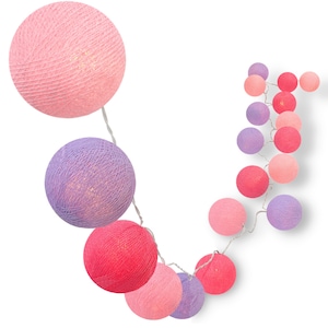 CREATIVECOTTON Catena luminosa a LED con palline di cotone incluse Timer e Dimmer