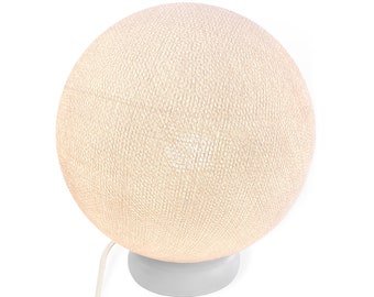 CREATIVECOTTON LED Tischlampe aus Baumwolle (Weiß, 25cm)