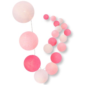 Catena luminosa 'Fairytale' a LED con palline di cotone incluse Timer e Dimmer