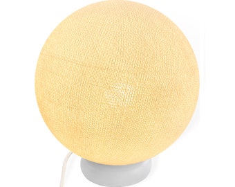 CREATIVECOTTON LED Tischlampe aus Baumwolle (Creme, 25cm)