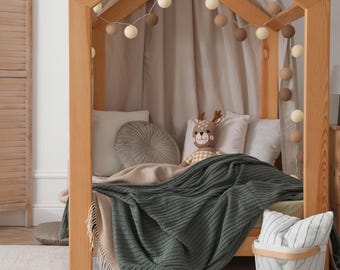 LED Fairy Lights 'Cappuccino' with 20 Handmade Cotton Balls, Timer and Dimmer included