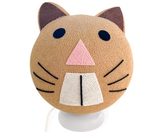 Lámpara LED de algodón hecha a mano CREATIVECOTTON (gato)