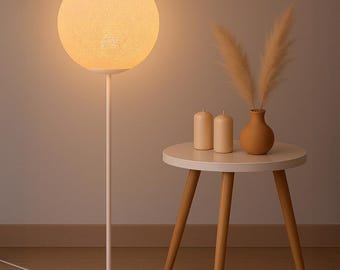 CREATIVECOTTON floor lamp with handcrafted cotton sphere (cream)