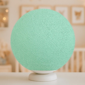 CREATIVECOTTON Handgearbeitete LED Lampe aus Baumwolle (Mint, 25cm) imagem 1