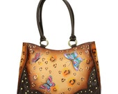 Sahara Dusk Hand Painted Genuine Leather Bag
