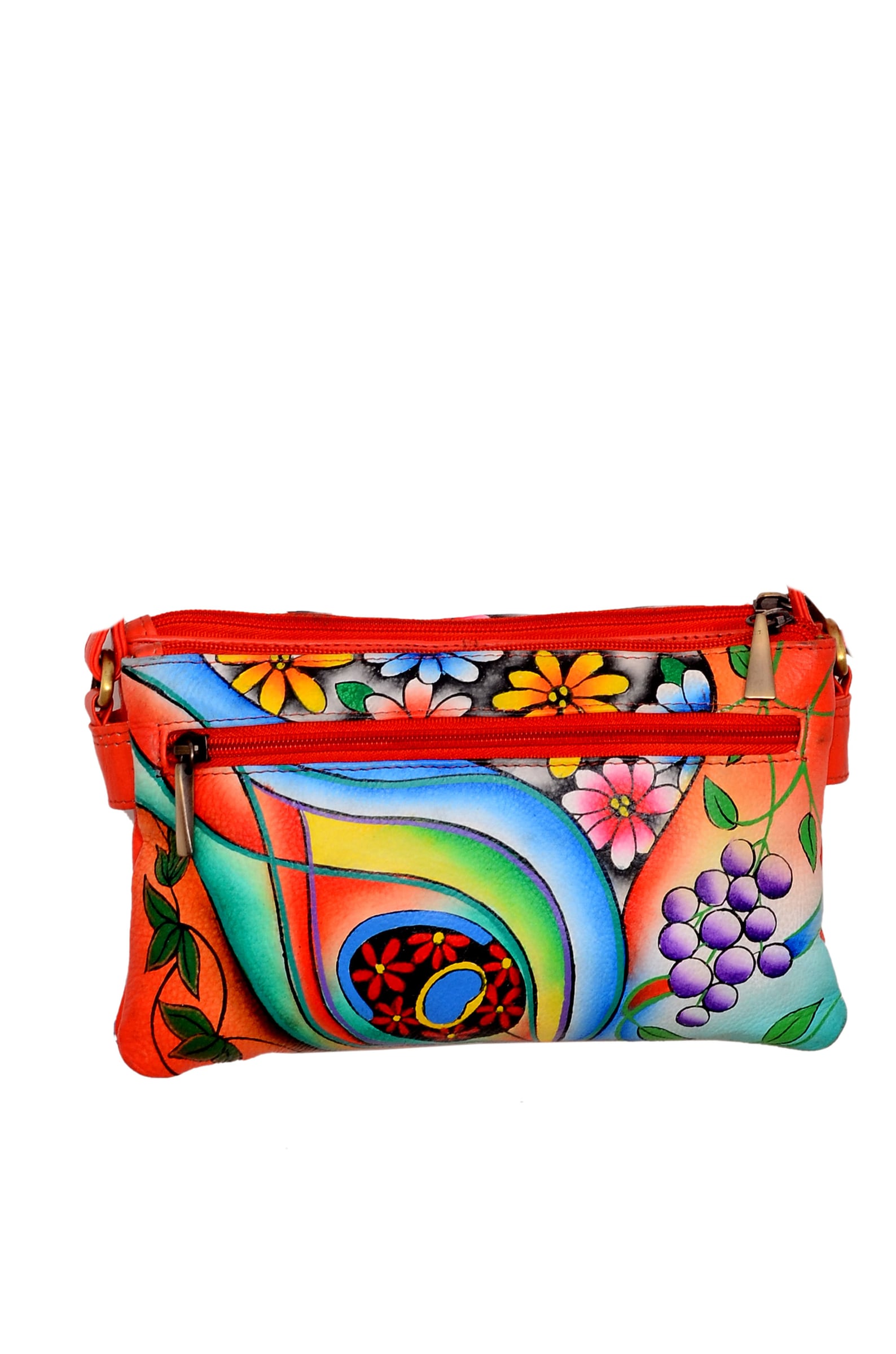 Hand Painted Leather Handbag Niarvi Crossbody Handbag Etsy