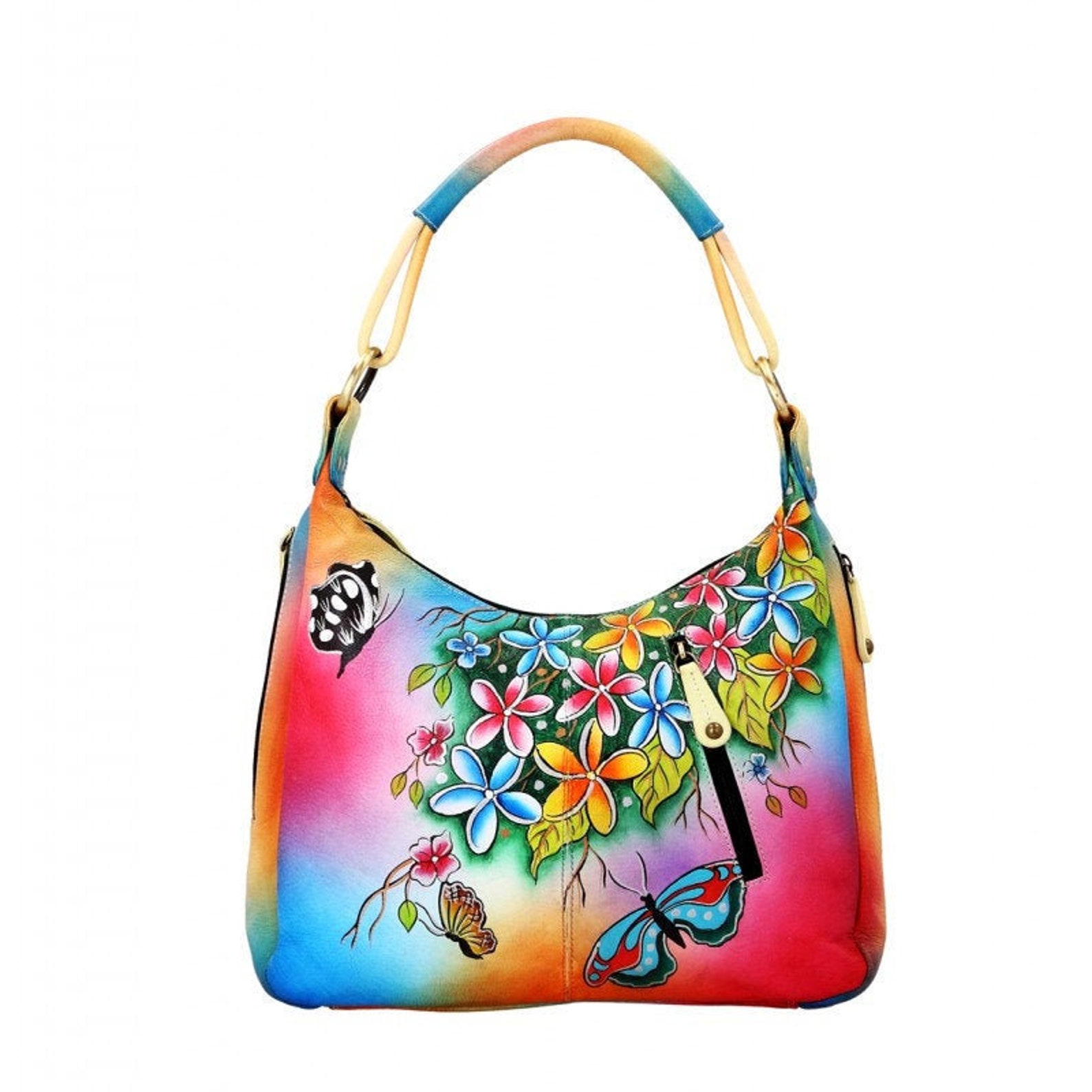 Hand Painted Leather Handbag Niarvi Shoulder Bag Spanish Etsy Australia