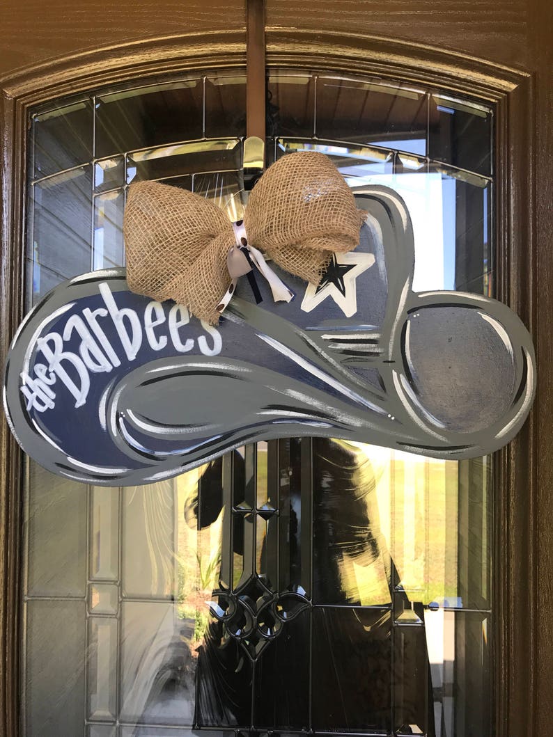 Dallas Cowboys Hat Wooden Door Hanger Etsy