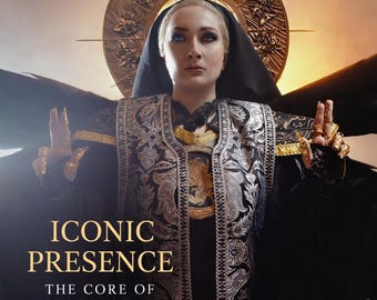 Stola per cosplay ispirata a Madre Miranda | Mantello da regina gotica horror | Mantello argentato dark fantasy | Copricapo da sacerdotessa fatto a mano