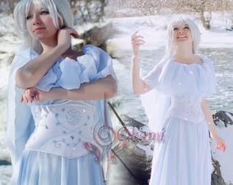 Ready to ship - Belt-corset hand-embroidered - Winter's tale