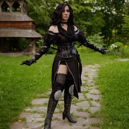 Yennefer Inspired Fantasy Costume, Dark Sorceress Dress, Gothic Mage Outfit,  Elegant Witch Cosplay, Luxury Fantasy Gown - Etsy