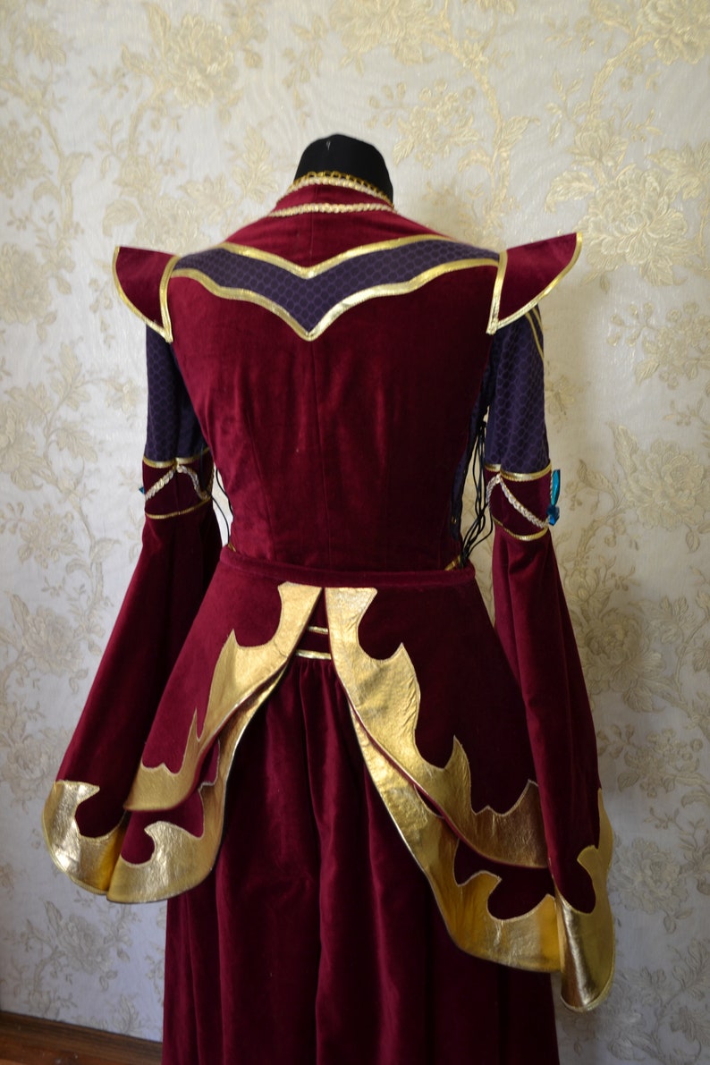 Velvet Elf Robe Elven Velvet Fantasy Gown – Handmade Luxury Elf Mage Costume | Italian ...