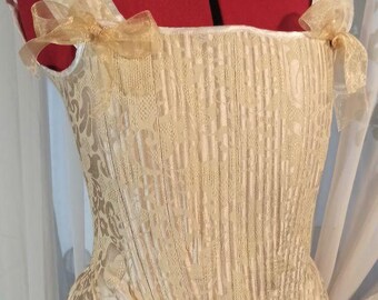 Historical Underbust Corset, Dark Fantasy Waist Cincher, Victorian Inspired Corset Belt, Romantic Goth Couture