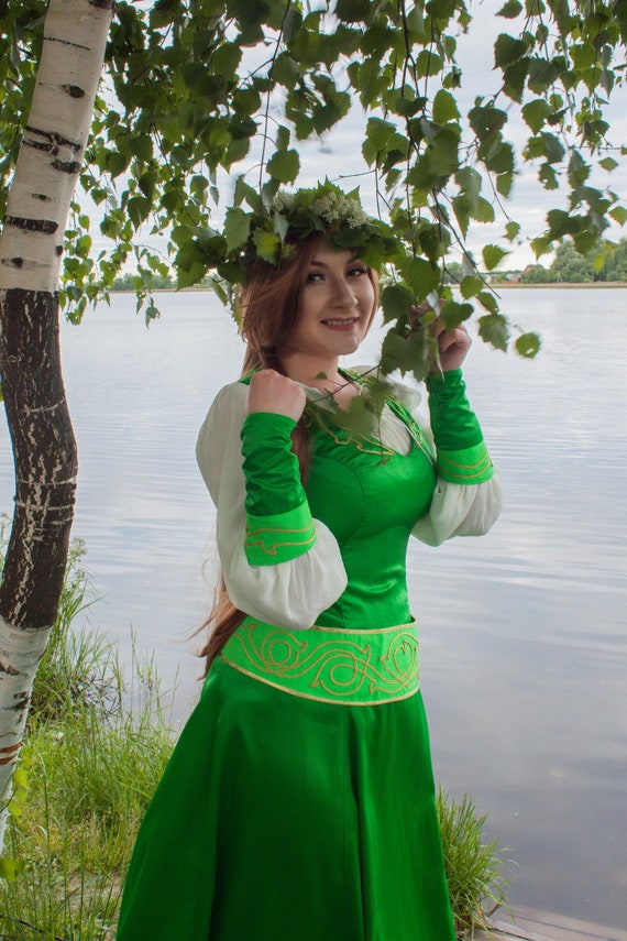 vernieuwen andere Bemiddelaar Klaar om te verzenden Fantasy jurk Groen Elven kostuum - Etsy Nederland