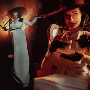knee length dresses for ladies Re 8 Village Alcina Dimitrescu Vampire Lady Dimitrescu Dress Cosplay Costume Female / M