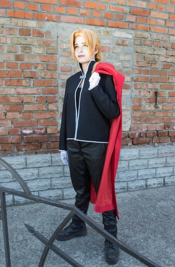 Ready to Ship Edward Elric Costume and Wig Anime Manga Brotherhood