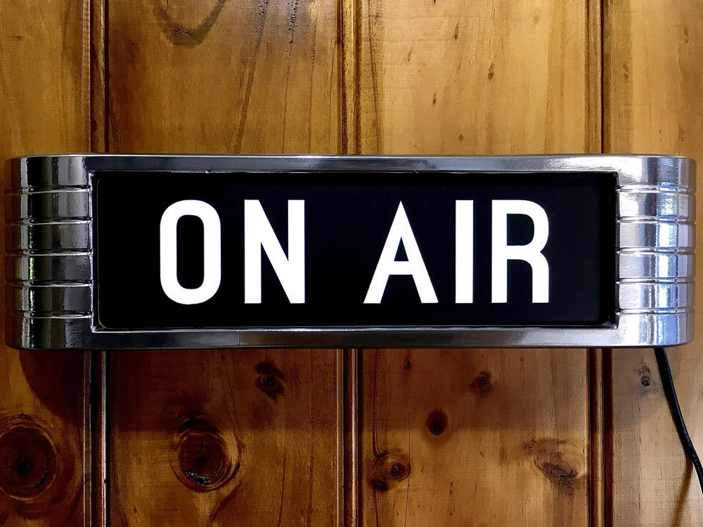 3D CURVED ON AIR RADIO \ BROADCASTING 12” curved LED LIGHTED SIGN wall sconce 3D CURVED ON AIR RADIO \ BROADCASTING 12” curved LED LIGHTED SIGN wall sconce