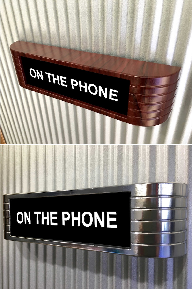 On the Phone Light up Warning Sign Finished in a Mahogany - Etsy