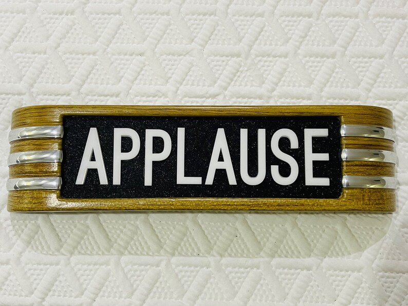 Applause Light Box Warning Studio Sign ALL NEW 3D Raised Lettering 3D ...