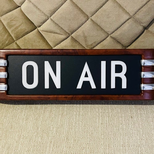 On Air light Studio Sign ALL NEW 3D Raised Lettering 3D Chrome Accents FREE Shipping