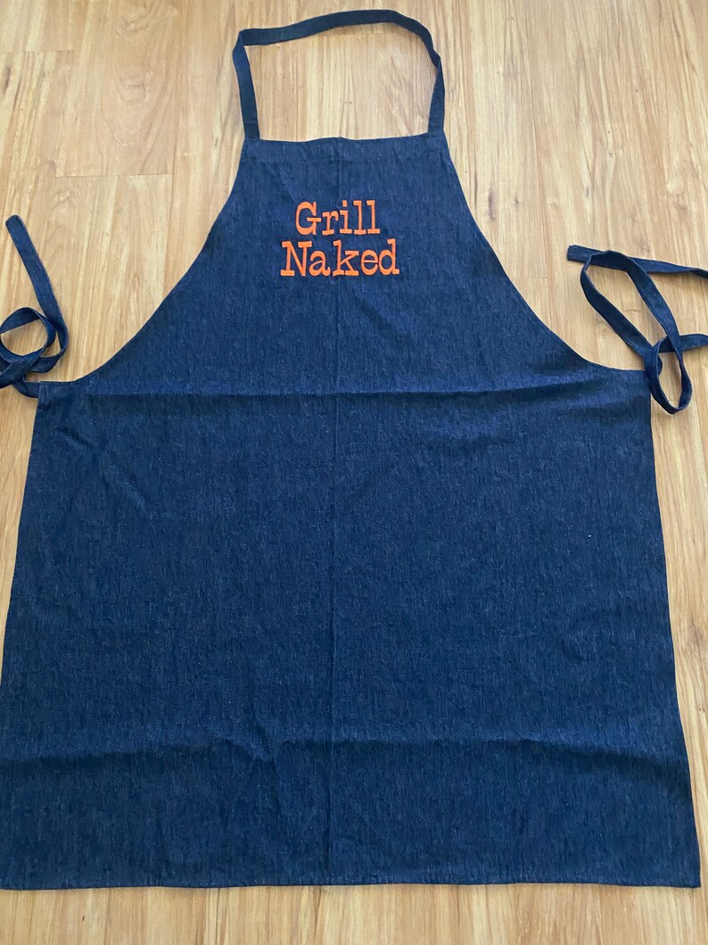Denim apron Grill Naked apron Man apron Chef apron Etsy