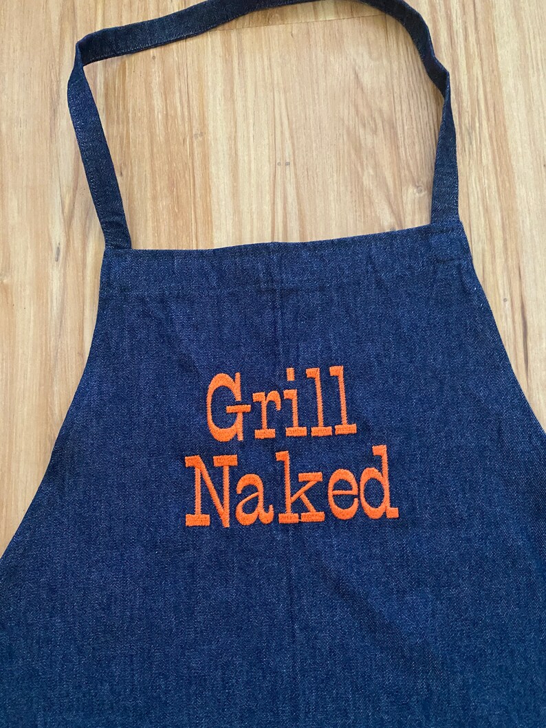 Denim apron Grill Naked apron Man apron Chef apron Etsy