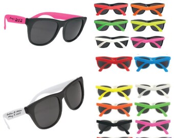100 Pairs  2 Sided Personalized Party Sunglasses, Custom Printed Wedding, Includes Sunglasses One Color Imprint  2 Sides