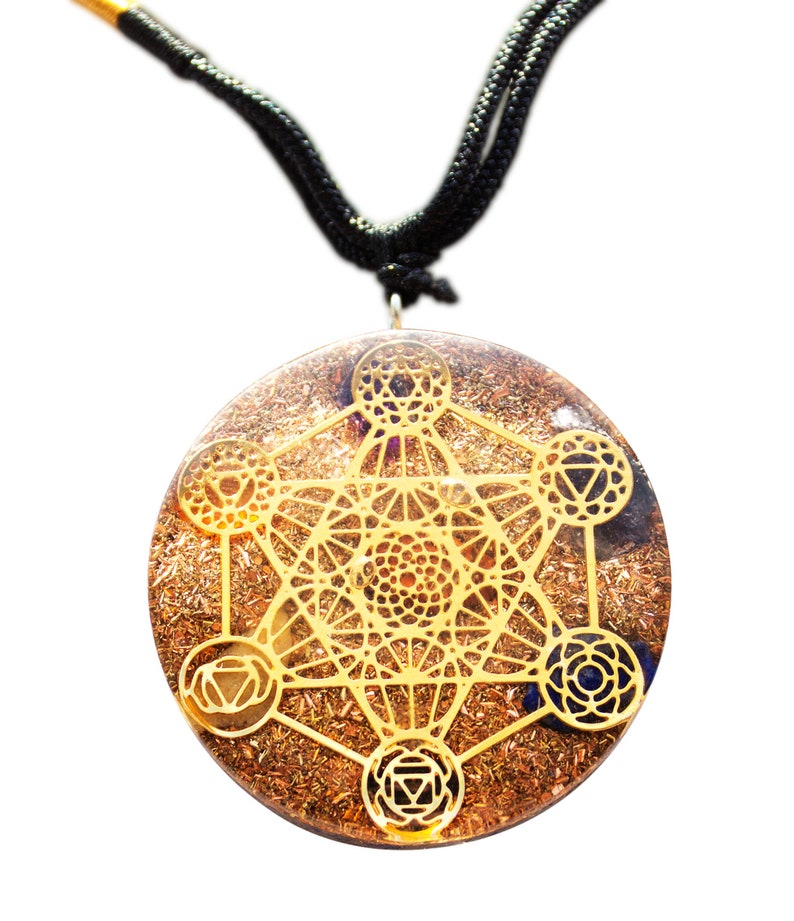 Metatron Cube Orgonite Chakra Pendant Energy enhancing Lapis Etsy