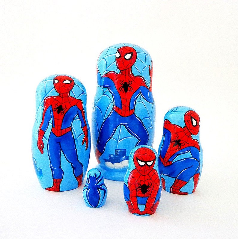 spiderman nesting dolls