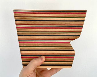 Clementine’ Recycled Skateboard Wood Cutting Board