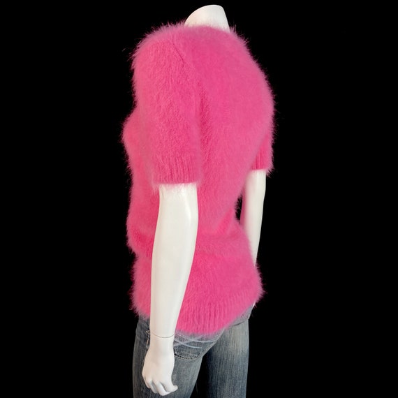 80% Angora Fuzzy MICHAEL KORS Pink Short-Sleeve P… - image 6