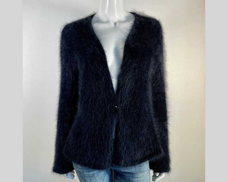 Fuzzy 70% Angora Vintage MONSOON Black 