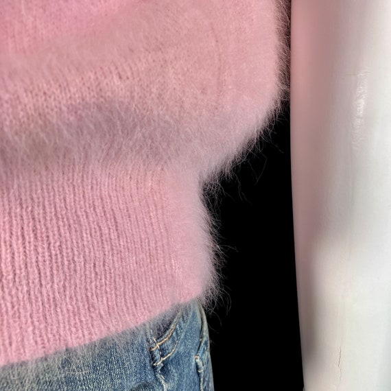 80% Angora Fuzzy ESCADA Rose Pink Short-Sleeve Ca… - image 8