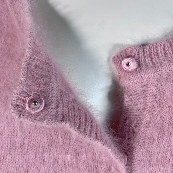 80% Angora Fuzzy ESCADA Rose Pink Short-Sleeve Ca… - image 10