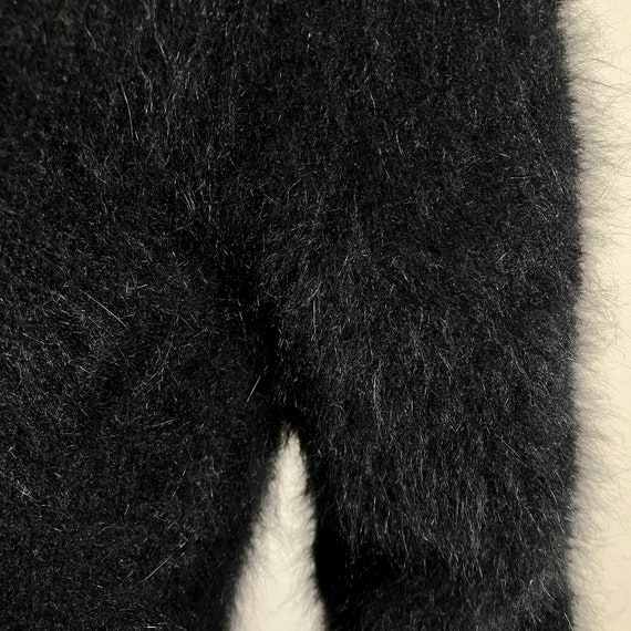 62% Angora Fuzzy Vintage BANANA REPUBLIC Black Pu… - image 8