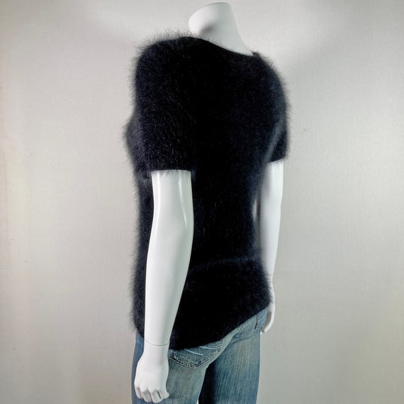 70% Angora Fuzzy TALBOTS Black Pullover Sweater 3… - image 6