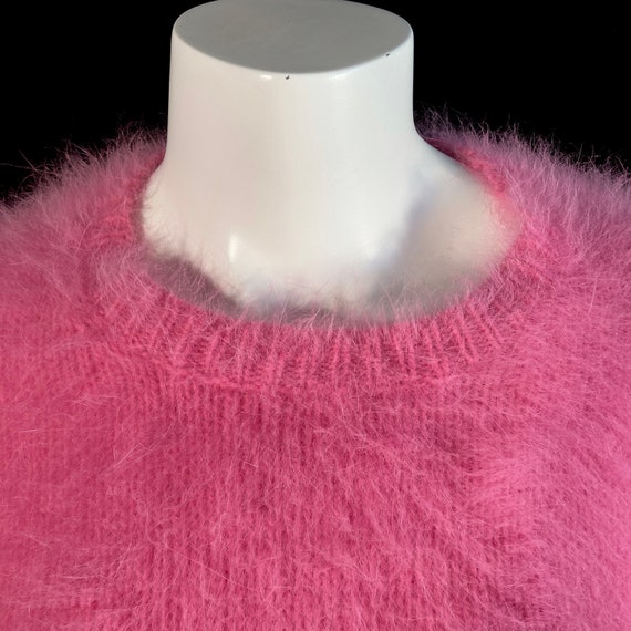 80% Angora Fuzzy MICHAEL KORS Pink Short-Sleeve P… - image 7