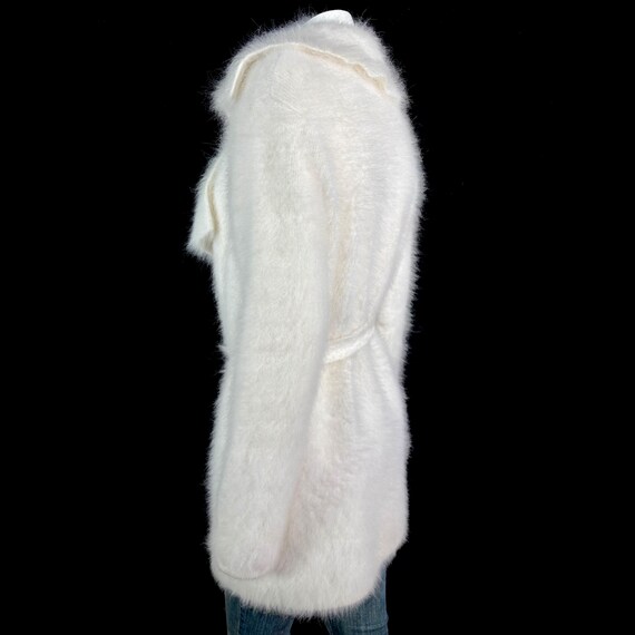 80% Angora Fuzzy White Open-Front Unlined Cardiga… - image 6
