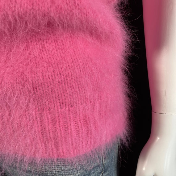 80% Angora Fuzzy MICHAEL KORS Pink Short-Sleeve P… - image 10