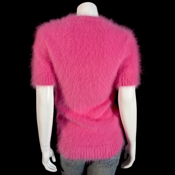 80% Angora Fuzzy MICHAEL KORS Pink Short-Sleeve P… - image 3