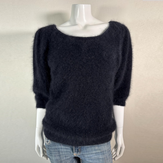 Jeans Nordstrom Fuzzy Sweater 70% Angora Fuzzy Vintage NORDSTROM