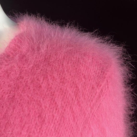 80% Angora Fuzzy MICHAEL KORS Pink Short-Sleeve P… - image 8