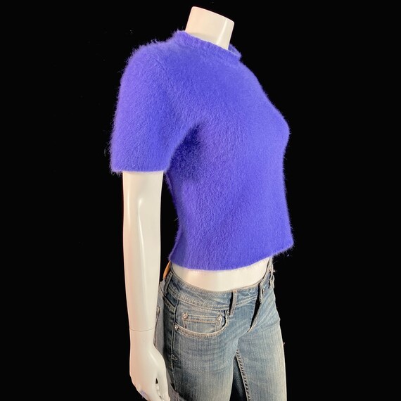 70% Angora Fuzzy Vintage VALERIE STEVENS Violet P… - image 4