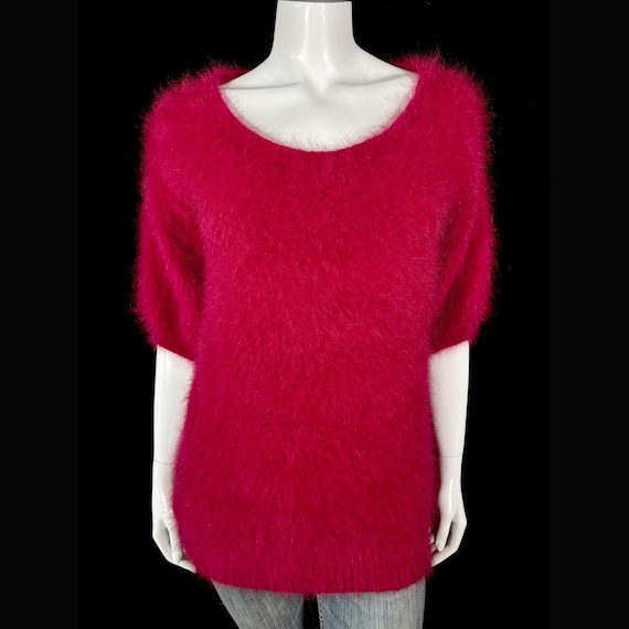 open lace back dress Charlie B Cranberry Red Short Sleeve Sweater Dress X-Large
