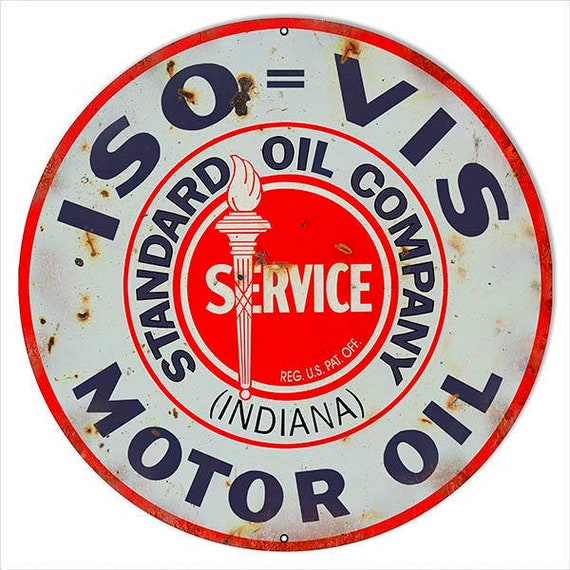Standard Service Oil Company of Indiana Metal Sign 4 Sizes Etsy