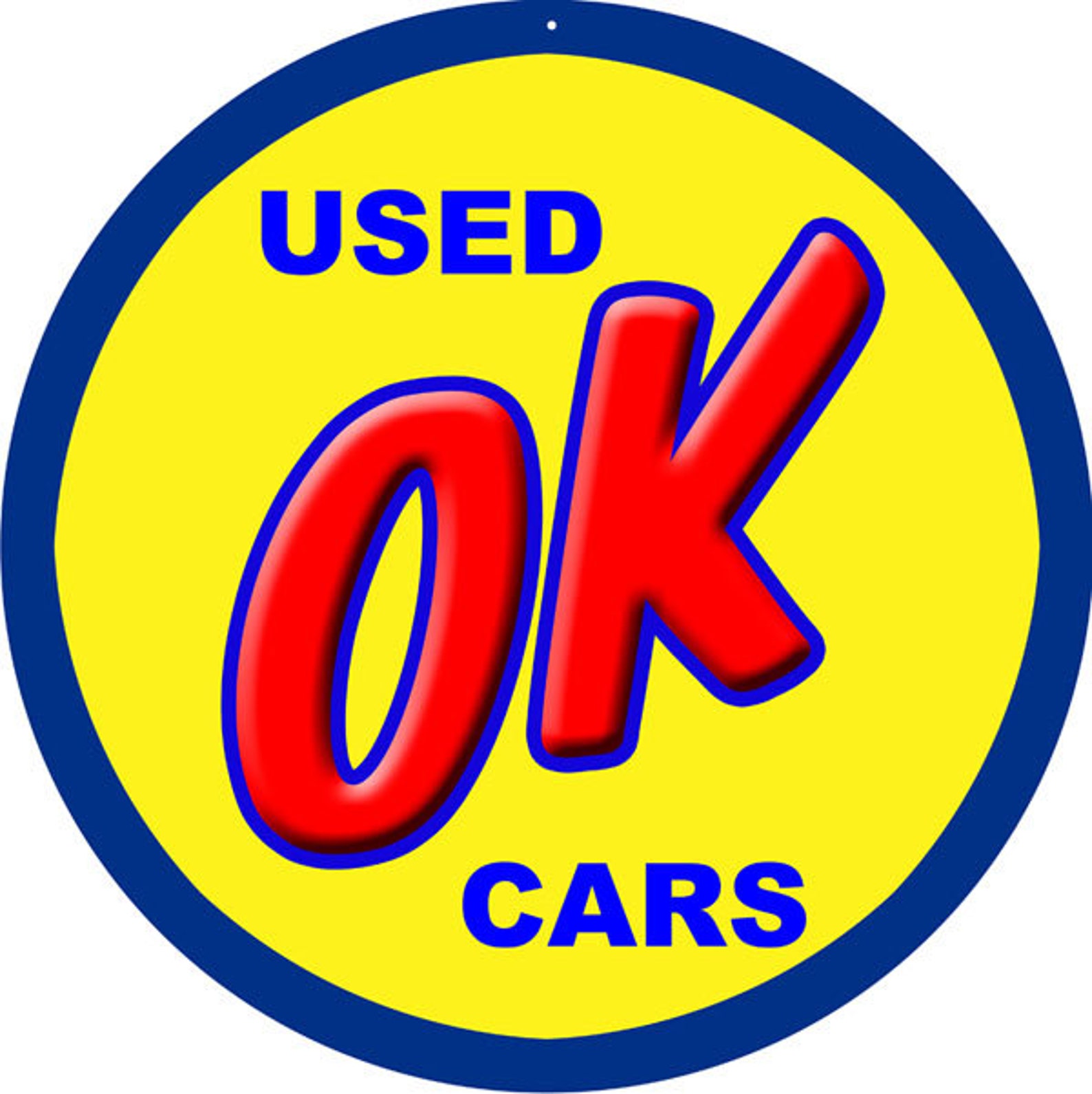 OK Used Cars Iconic Metal Sign 4 Sizes USA Made Vintage Etsy