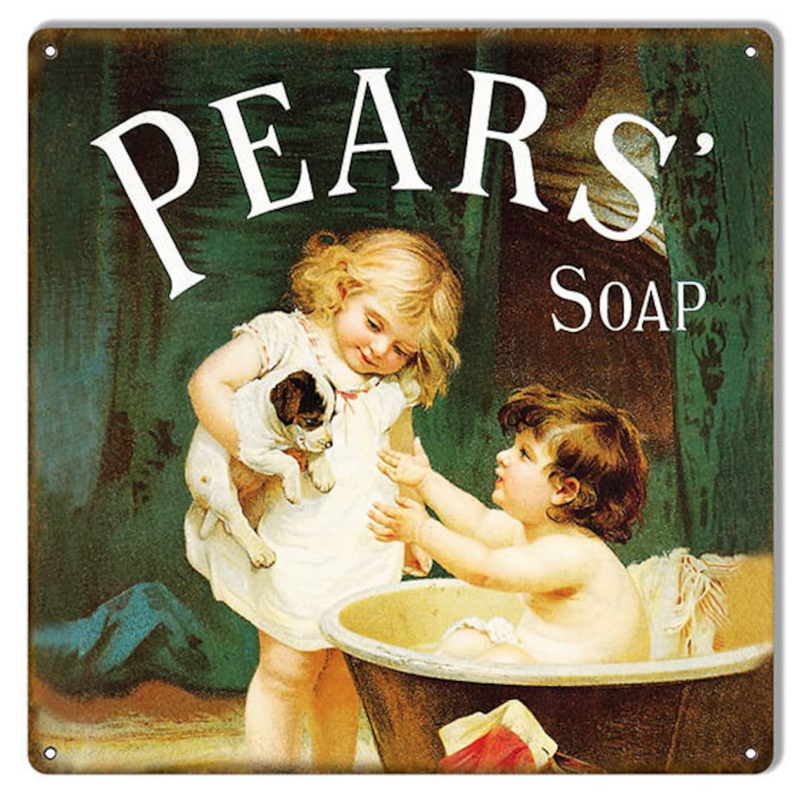 Pears Soap Advertising Metal Sign 12 X 12 Inches Vintage Etsy