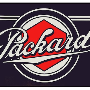 Packard Automobile, 2 Sizes, Aged OR New Style, 22 Gauge Metal Sign, Vintage Style Retro Reproduction, Garage Wall Art, RG