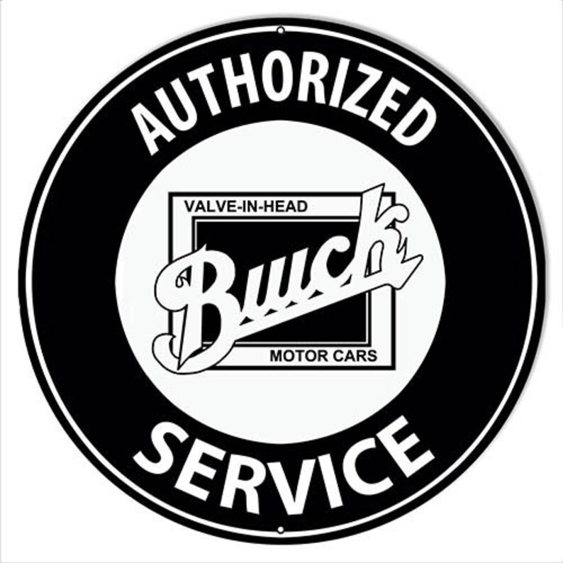 Buick Service 12" Round Vintage Style Metal Signs Oil Gas Pump Garage Man Cave 